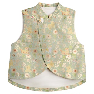 宫小妍【钱小萍·春日暖阳】真丝四重纬新中式马甲