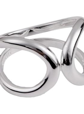 古罗珠宝925纯银戒指简约