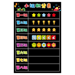 中文磁性彩色小组积分表榜教室班级评比栏管理竞赛磁贴黑板贴墙贴奖励磁吸磁力贴班级合作管理竞赛比赛评比栏