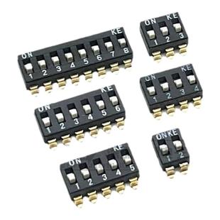 KE拨码开关2.54MM贴片镀金SMD1P/2P/3/4/5/6/8/10P位 DSIC02LSGET