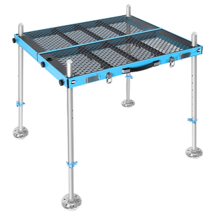 龙王恨x5钓台新款超轻镂空小钓台铝合金钓鱼平台新型可折叠钓台