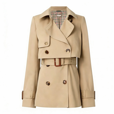 骄阳似我赵今麦聂曦光同款卡其色腰带风衣短外套高领毛衣牛仔裤子