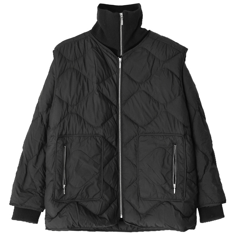 白鸭绒立领马甲羽绒服叠穿两件套