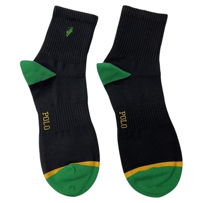 POLO秋冬全棉街头潮流运动男袜