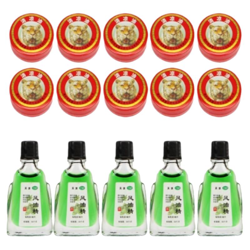 5个风油精+10个清凉油 木屹辰牌夏季提神醒脑止痒防蚊家用15件套