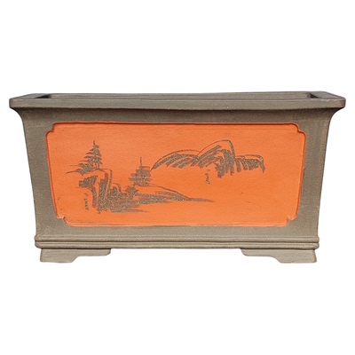 紫砂花盆超大长方马槽盆加高加深