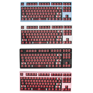 JKLP87键机械键盘客制化套件diy白色背光108键焊接樱桃box白轴104