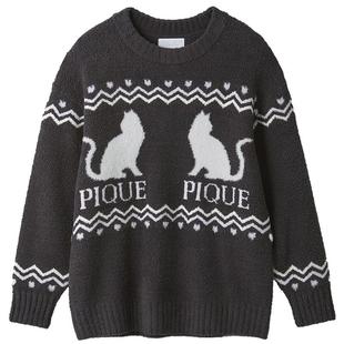 gelato pique25秋冬新品女睡衣万圣节猫咪长袖套头衫PWNT254033