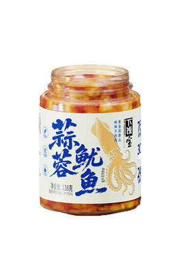 下饭宝蒜蓉鱿鱼酱火爆新品罐头香辣拌饭拌面辣炒米村家用铁板韩式