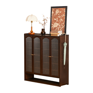 实木鞋柜家用门口楼道外大容量多层超大玄关柜一体进门新型收纳柜