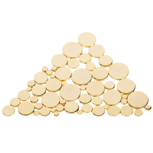 镀金铜片粒电池USB导电极PCB散热圆方形垫片SMD焊接贴片铜块触点