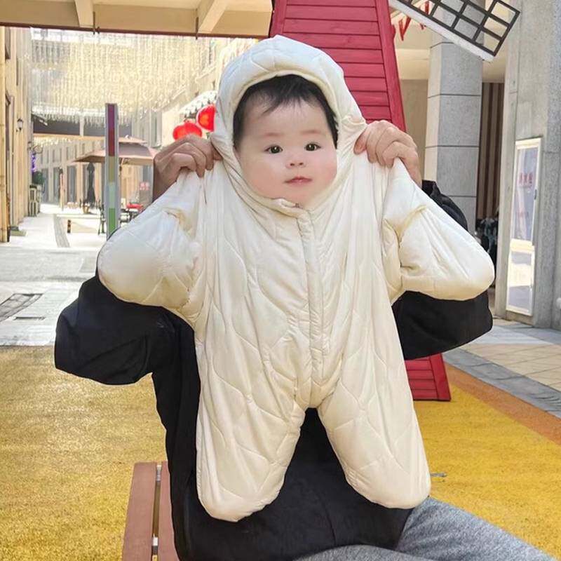 派大星保暖睡袋宝宝包被婴儿秋冬加厚连体衣爬服初生儿外出抱被