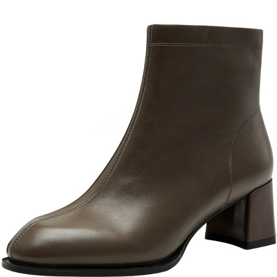 NineWest/玖熙圆头复古时装靴女