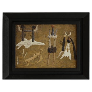 空合 复古创意艺术客厅装饰画实木框挂画 玄关卧室书房民宿摆件