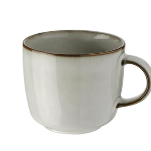 宜家格拉德里杯子370ml带把手水杯日式复古灰色咖啡茶杯国内代购