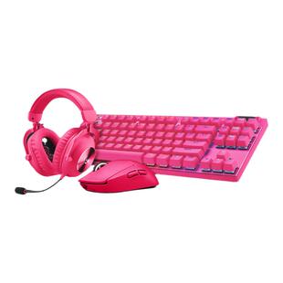 【G PRO幻彩战神电竞套装】罗技GPW鼠标+ProX磁轴键盘+Pro X2耳机