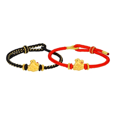 【百亿补贴】TSL谢瑞麟黄金转运珠5D生肖马足金路路通XQ594-XQ595