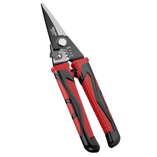 德力西铁皮剪刀线槽剪不锈钢轻钢龙骨铁丝彩钢瓦多功能剥线压线钳