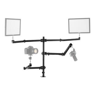 NEEWER/纽尔 ST004桌面设备树支架支杆横臂灯架手机单反微单相机麦克风声卡摄影补光灯支臂架直播视频vlog