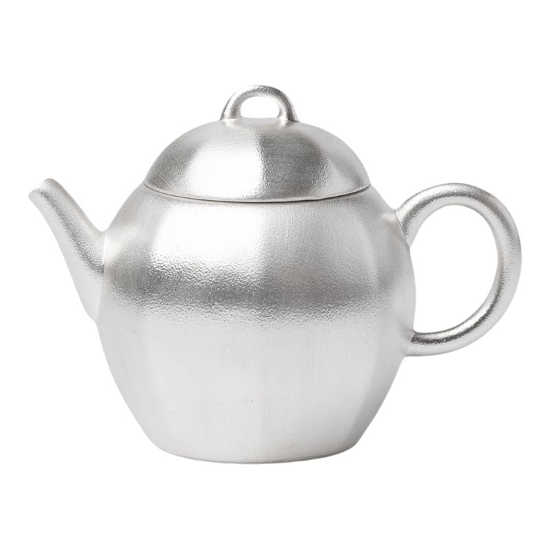 植述 纯手工鎏银小茶壶禅意高级感功夫茶具泡茶壶轻奢喝茶壶单壶