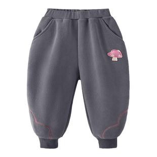 女童裤子加绒冬季宝宝休闲裤婴儿屁屁裤小童童装冬款儿童棉裤冬装