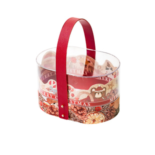 圣诞椭圆礼盒包装盒烘焙雪花酥牛轧饼干盒太妃糖咖啡糖果礼品盒子