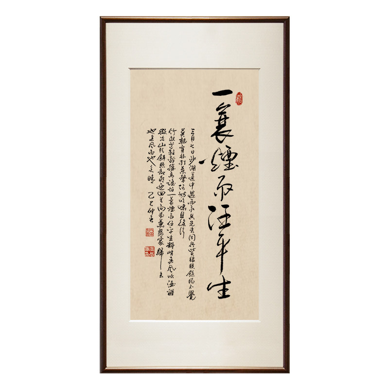 一蓑烟雨任平生书法名家真迹禅意手写新中式字画名家办公室书房