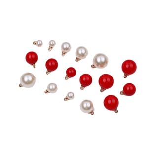 手工DIY饰品配件材料 珍珠耳环耳饰项链吊坠挂件挂饰铜吊头红吊珠