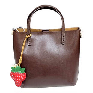 coco新潮手提菜篮子包女士简约植鞣真皮韩版慵懒感子母包休闲斜挎