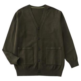 LF原创开衫针织衫毛衣墨绿色外套DK/JK日系制服学院风上衣秋季