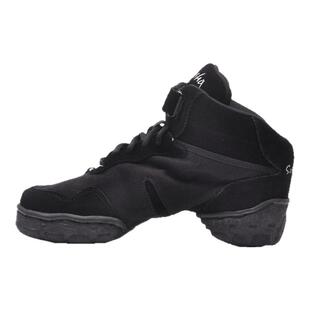 法国sansha软底舞蹈鞋三沙正品增高帆布透气休闲现代舞爵士舞鞋