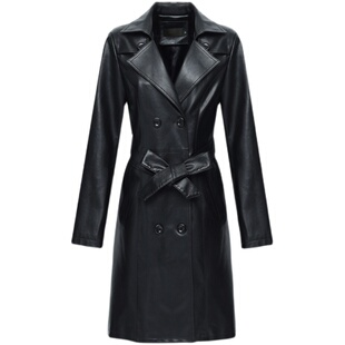 秋冬海宁真皮皮衣女中长款皮风衣2025新款韩版修身显瘦绵羊皮外套