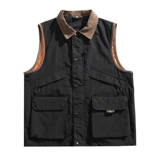 情侣工装马甲男外传春秋高级感休闲坎肩背心男款2025新款上衣百搭