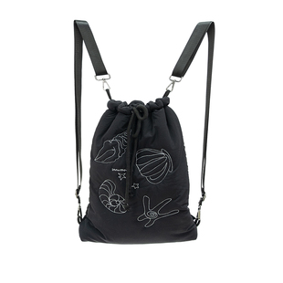 innomoood 海岛日记刺绣绗棉双肩单肩多用包抽绳抗震电脑包ipad