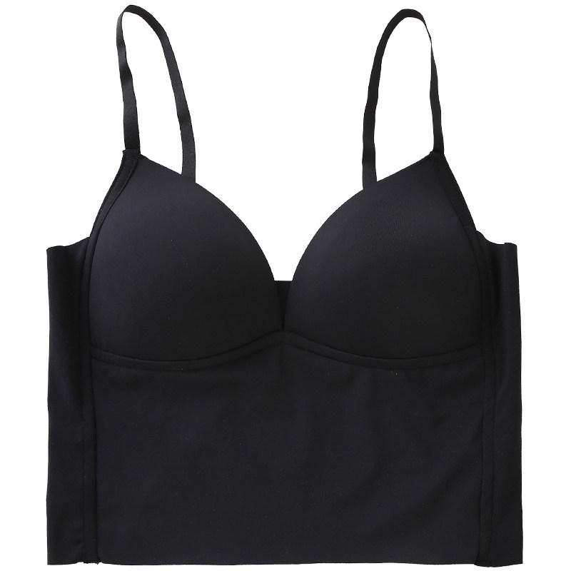 冰丝美背乳胶内衣女夏季文胸薄款抹胸裹胸上衣一体带胸垫吊带背心
