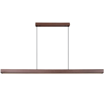 繁简云栖系列餐厅吊灯中古风护眼胡桃木色吧台餐桌书房一字长条灯