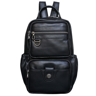 真皮小双肩包男头层牛皮单肩斜挎胸包多功能小容量小背包小型小号