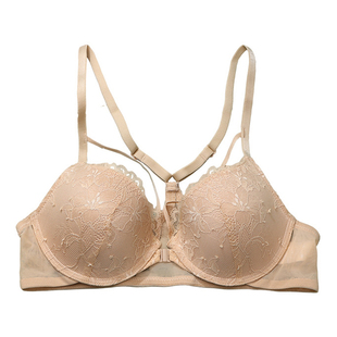法式性感蕾丝绑带内衣女软钢圈收副乳防下垂薄款小胸聚拢薄款文胸