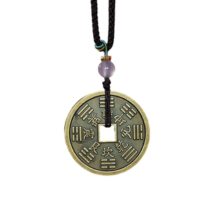 三清山祝福  2026年新款山鬼花钱吊坠纯铜真品高含量朱砂八卦正品