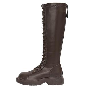 达芙妮白色长筒靴女骑士靴子女2025秋冬爆款女靴高筒靴高跟长靴女