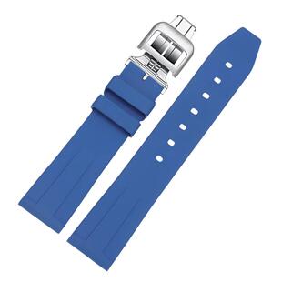 适配积家氟橡胶手表带 男月相大师约会小丑北宸地理硅胶带20 21mm