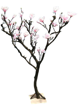 厂家干树枝仿真玉兰花树许愿树假树大型落地花橱窗婚庆玄壁挂造景
