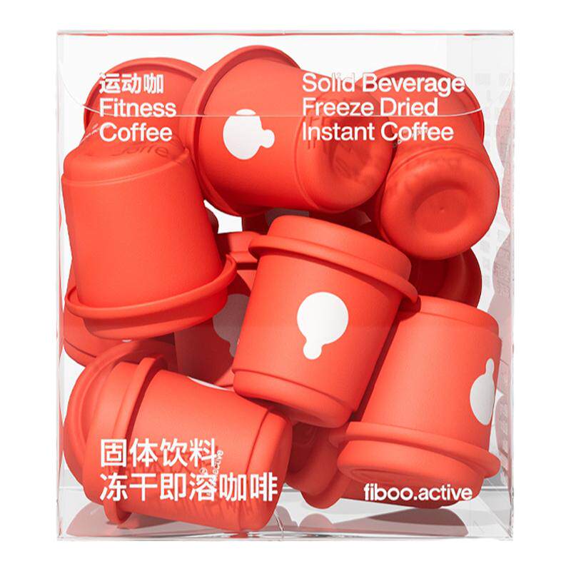 fiboo她练运动咖Pro黑咖啡冻干速溶无蔗糖0添加冻干粉燃减18杯*4g