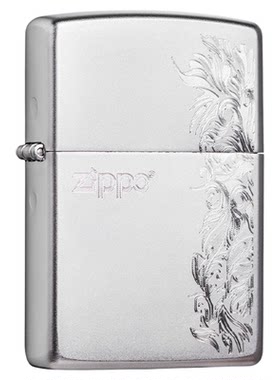 zippo打火机正品富贵花开礼物男