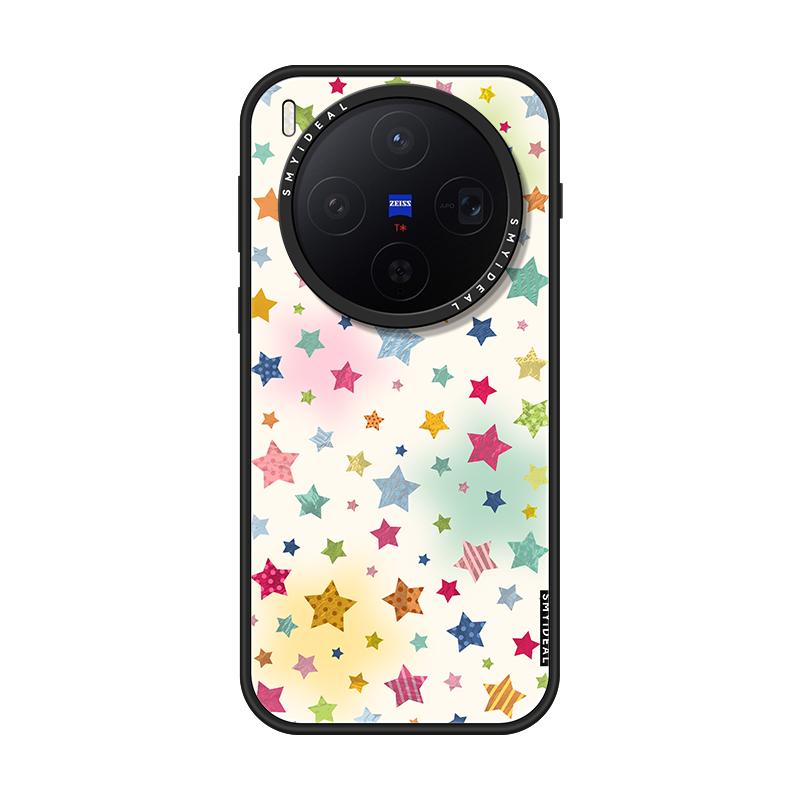适用vivox300ultra/oppofindx9手机壳苹果iphone17Promax磁吸荣耀华为小米保护套200Mini防摔彩色星星外8s+