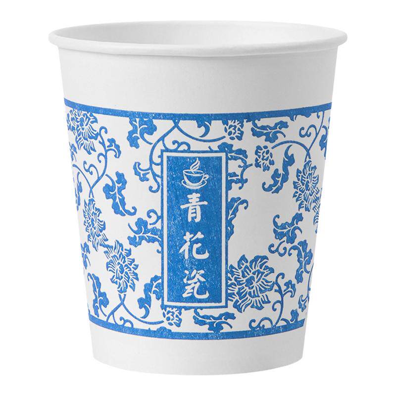 一次性青花瓷加厚加硬纸杯