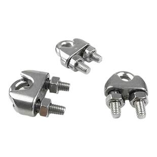 304不锈钢钢丝绳夹头锁头锁扣卡头U型夹头线卡子线夹M5M6M8M10M12