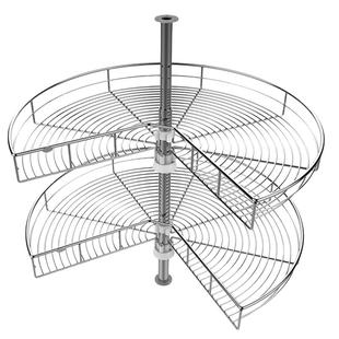 直播威万事转角厨房橱柜转角拉篮小怪物双层旋转拐角转篮270度
