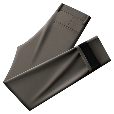 新款轻奢男裤子加绒厚款休闲西裤