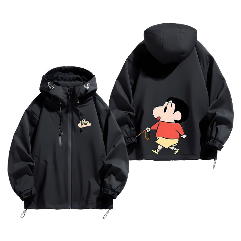 连帽秋冬新款宽松防风冲锋衣